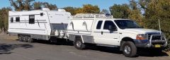 Humpback Smart Van Caravan F250 Ute combo. Live in or travel unit for sale NSW Coffs Harbour
