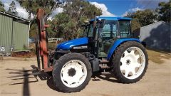 2001 NEW HOLLAND TS115 FORKLIFT TRACTOR FOR SALE STANTHOPE QLD