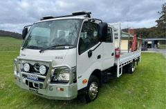 2021 Hino 300 Series 921 Flat Tray Crane Truck for sale Warragul Vic