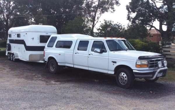 Ford F350 Ute &amp; 4 Horse Angle Load Float Horse Transport for sale Vic