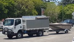 2009 Isuzu NPS 4x4 Truck set up for Camping