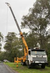 1985 Scania P82M Crane Pole Lifter Borer Truck for sale Scofields NSW