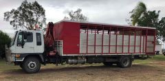Hino GH 12 Horse Truck &amp; Hiab Crane Horse transport for sale Qld Middlemount