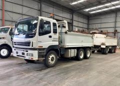 2007 Isuzu GIGA CX2 Tipper Truck, Trailer &amp; Bobcat for sale Melbourne Vic