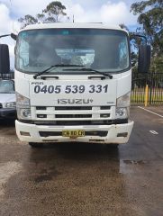 2011 White Isuzu FRR 500 Skip Bin Truck for sale Central Coast NSW