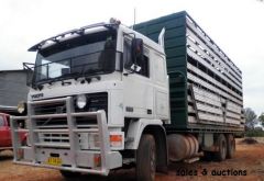 Stock crate Volvo F12 Bogie drive truck for sale NSW Wingham